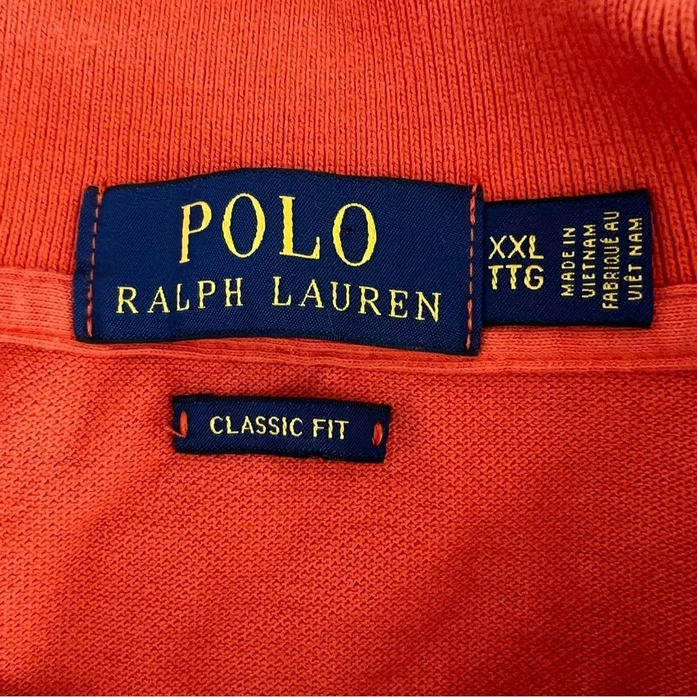 Ralph Lauren Vibrant Orange Polo Short Sleeve Shirt XXL
